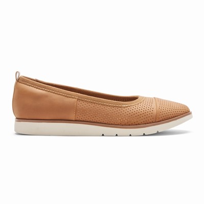 Rockport Stacie Perforated Ballet Flache Schuhe Damen Orange ZWH-386024